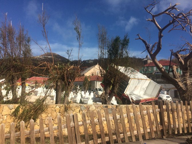 Asmeninė nuotr./Šv. Bortolomėjaus sala po ją nusiaubusio uragano Irma