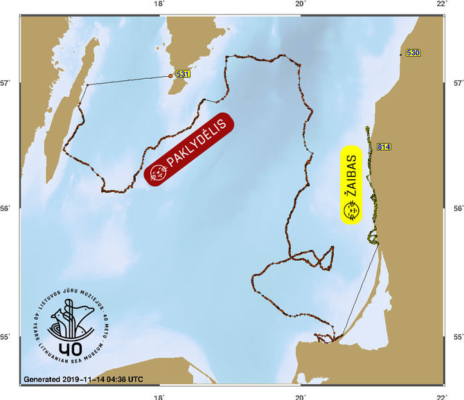 Jūrų muziejaus nuotr./Muziejininkai, stebėdami siųstuvų duomenis, pamatė, kur atsidūrė Klaipėdoje išslaugyti ruoniai.