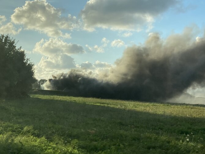 Aurelijos Jašinskienės/15min.lt nuotr./Gaisras Klaipėdos rajone, Slengiuose
