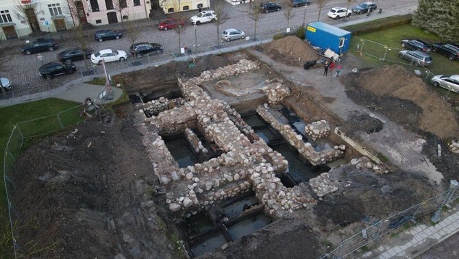 Klaipėdos universiteto nuotr./Šv. Jono bažnyčios pamatų atodanga. R. Nabažaitės archeologiniai tyrimai, 2021 