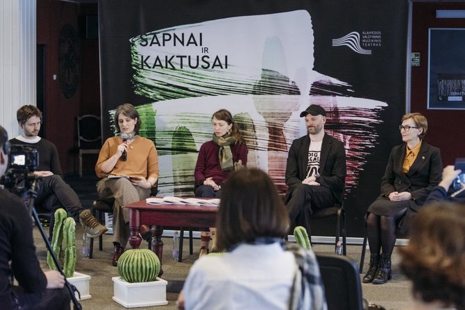 Prokadras.lt nuotr./Spektaklio „Sapnai ir kaktusai“ spaudos konferencija Klaipėdos valstybiniame muzikiniame teatre