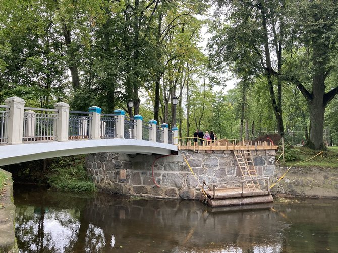 Aurelijos Jašinskienės / 15min.lt nuotr./Plungės parke jau prasidėjo paminklo B.Lubiui statymo darbai