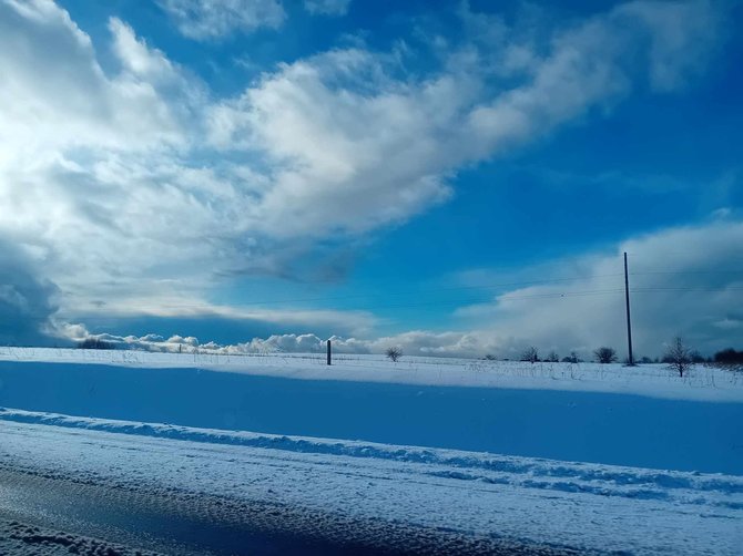 Redos Jarės nuotr./Grįžtant eismo sąlygos jau buvo visai kitokios