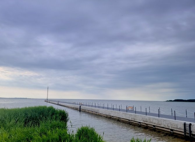 Neringos savivaldybės nuotr./Rekonstruotas Pervalkos pirsas