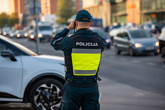 Klaipėdos apskrities VPK nuotr./Antradienio ryto reidas Klaipėdos gatvėse