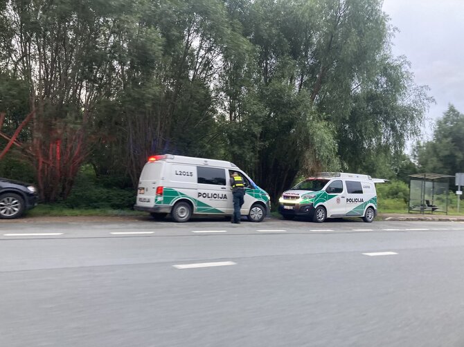 Aurelijos Jašinskienės / 15min.lt nuotr./Avarijos vietoje