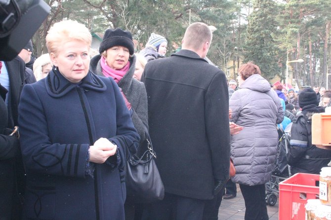 Aurelijos Kripaitės/15min.lt nuotr./Prezidentė Dalia Grybauskaitė šeštadienį lankėsi Palangoje