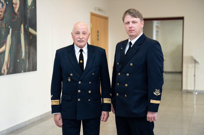 Asmeninio albumo nuotr./VILNIUS TECH LJA buvęs vadovas Vaclav Stankevič ir naujasis vadovas Justas Žaglinskis