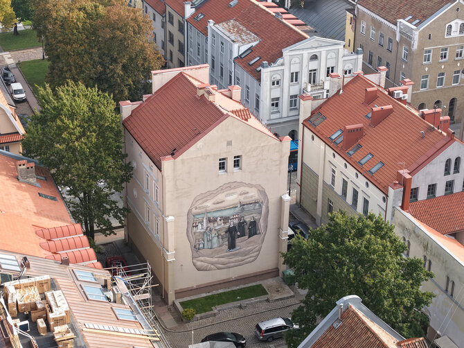 Žanos Jegorovos nuotr./Klaipėdos senamiestyje - nauja freska