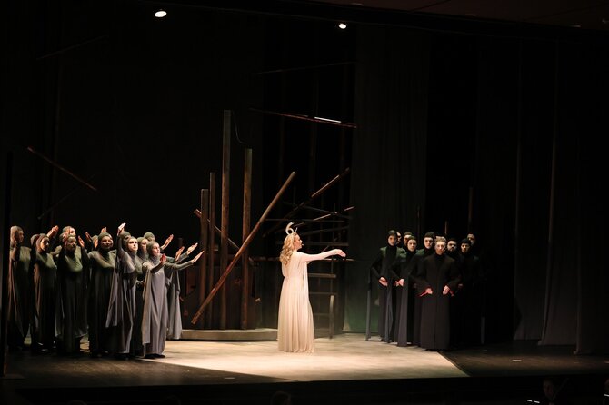 Panevėžio muzikinio teatro nuotr./Opera-poema „Strazdas – žalias paukštis“. 