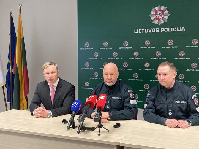 Aurelijos Jašinskienės / 15min.lt nuotr./Spaudos konferencija Klaipėdos apskrities VPK
