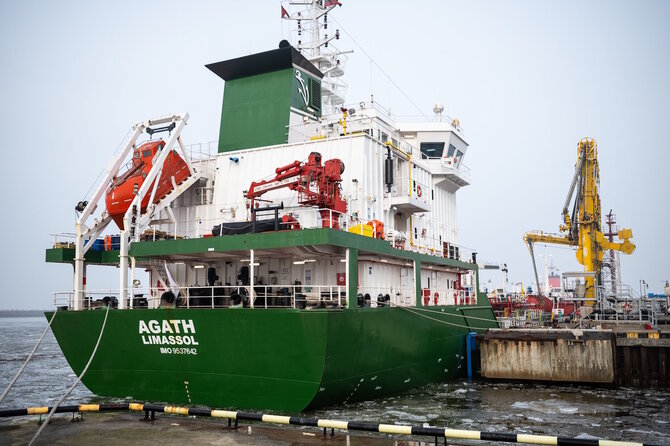 KN Energies nuotr./Laivas „Agath“ su metanolio kroviniu Klaipėdos skystųjų energijos produktų terminale