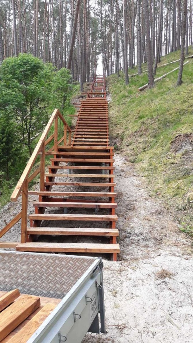 KNNP nuotr./Ties Preilos kopomis bus įrengti laiptai. Atsivers panorama iš 53 m aukščio.