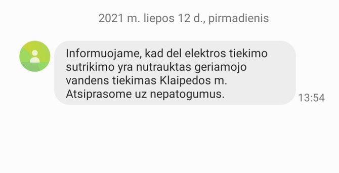 15min.lt nuotr./Klaipėda liko be vandens.