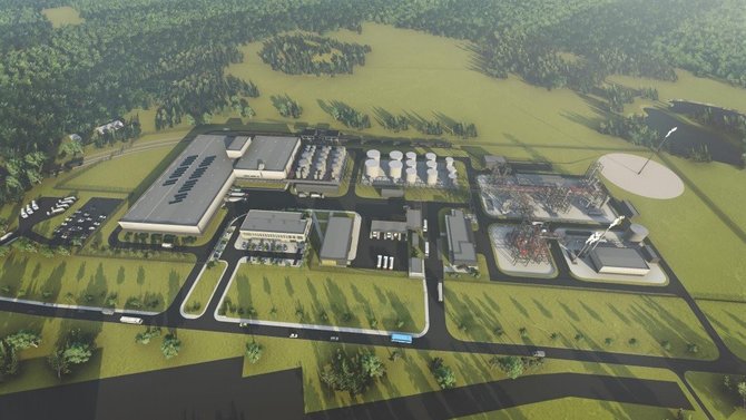 „Sweco Lietuva“ vizualizacija/Naujoji gamykla Klaipėdos rajone planuojama 12 ha teritorijoje. 