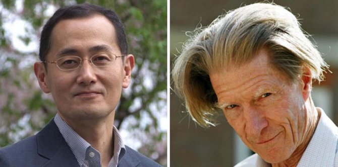 Nobelprize.org nuotr./Nobelio medicinos premija skirta japonui Shinyai Yamanakai (k.) ir britui Johnui Gurdonui.