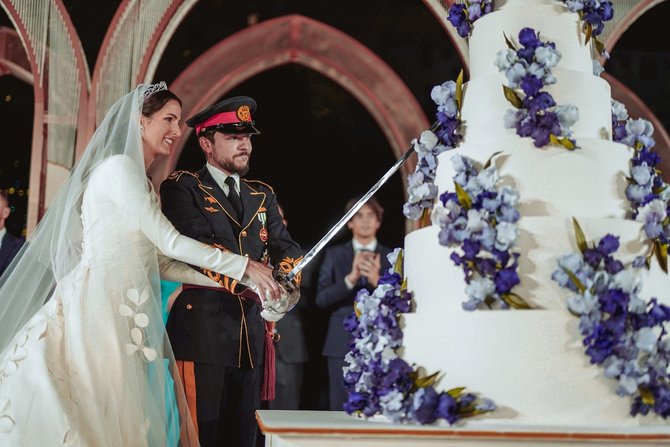 „Scanpix“ nuotr./Jordanijos princo Husseino bin Abdullah ir Rajwos Al Seif vestuvės