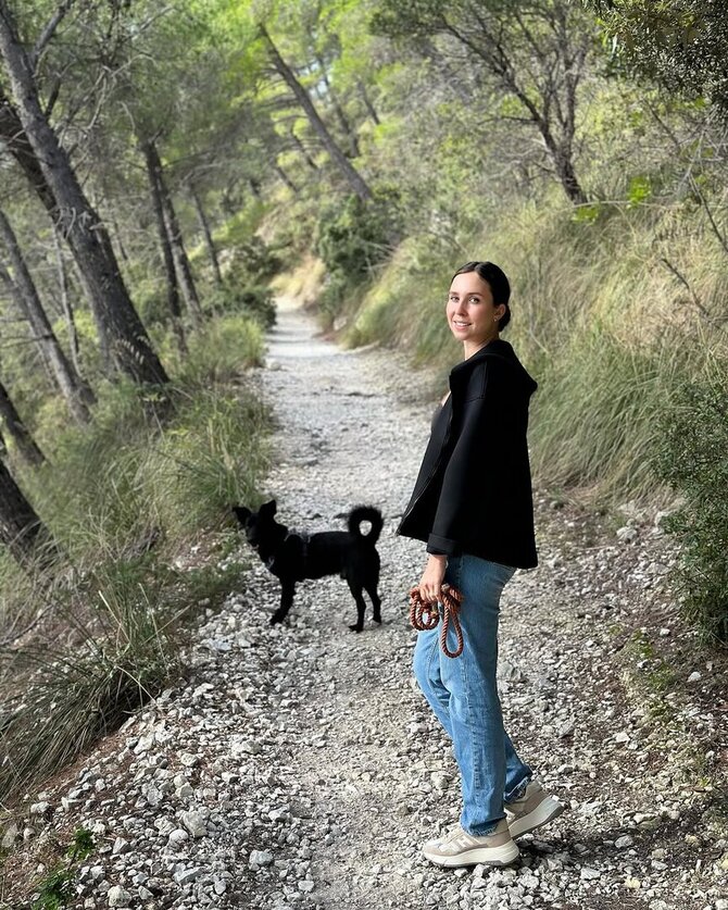 Asmeninio albumo nuotr./Fausta Marija Leščiauskaitė su augintiniu Oregonu