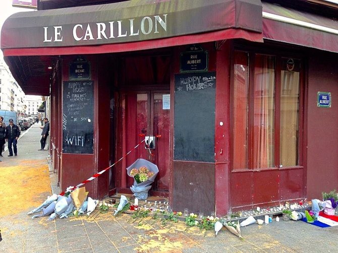 Asmeninio albumo nuotr./Paryžiaus kavinė, kurioje įvykdytas kruvinas išpuolis