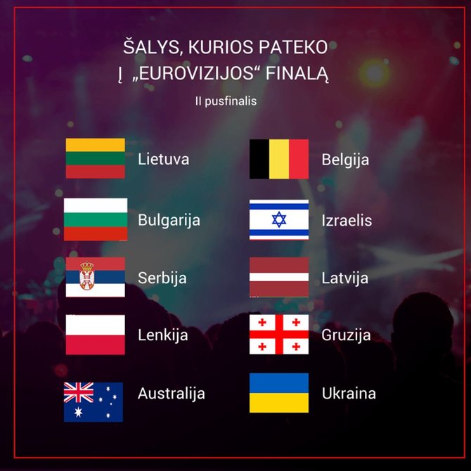 15min/Lietuva pateko į „Eurovizijos“ finalą