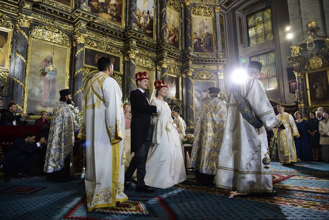 „Scanpix“ nuotr./Serbijos princo Philipo ir menininkės Danicos Marinkovič vestuvės 
