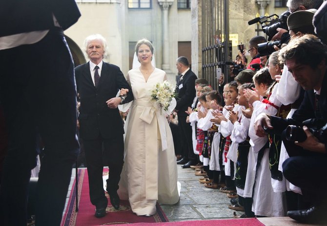 „Scanpix“ nuotr./Serbijos princo Philipo ir menininkės Danicos Marinkovič vestuvės