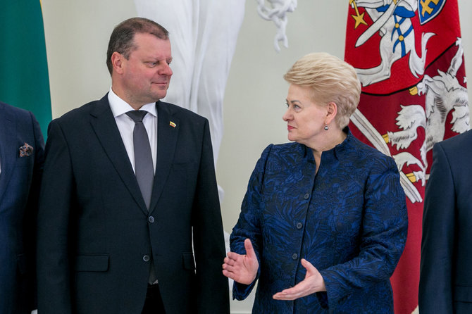 Juliaus Kalinsko / 15min nuotr./Saulius Skvernelis ir Dalia Grybauskaitė