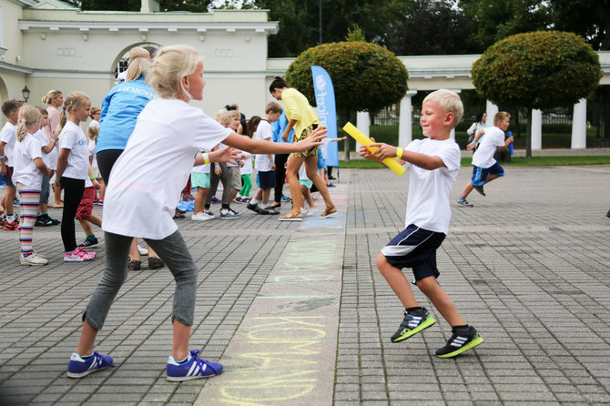 Juliaus Kalinsko/15min.lt nuotr./Išankstinė UNICEF vaikų bėgimo treniruotė