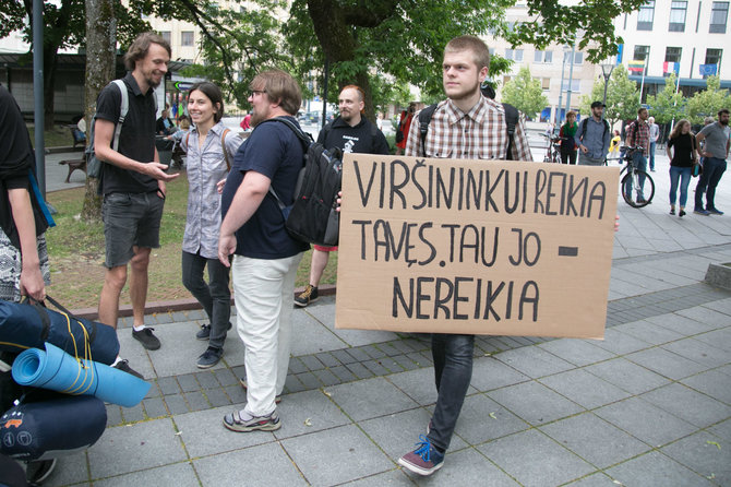 Juliaus Kalinsko / 15min nuotr./Protestas dėl naujo Darbo kodekso