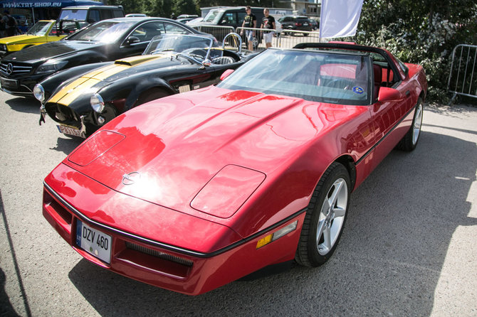 Juliaus Kalinsko / 15min nuotr./„Chevrolet Corvette“ prieš avariją buvo demonstruojamas renginyje „LtuAuto Car Show“