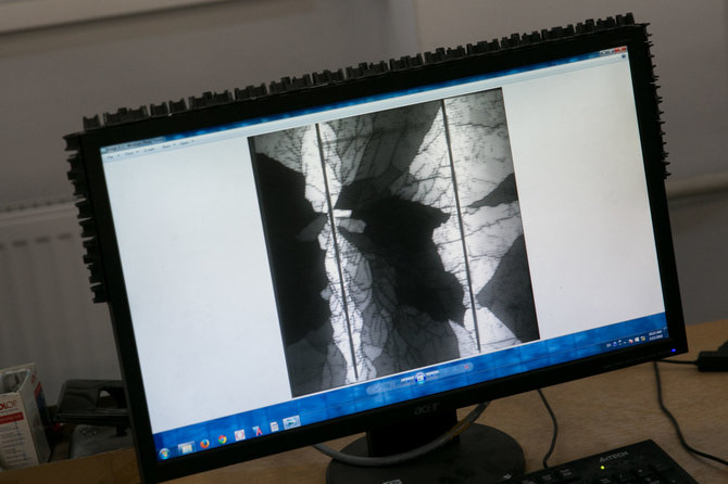 Juliaus Kalinsko / 15min nuotr./Saulės modulių „rentgenas“ - infraraudonųjų spindulių kamera, parodanti miniatiūrinius įtrūkimus