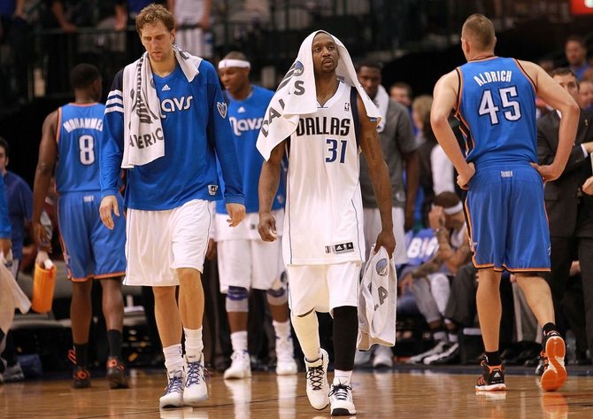 AFP/„Scanpix“ nuotr./Dirkas Nowitzki ir Jasonas Terry