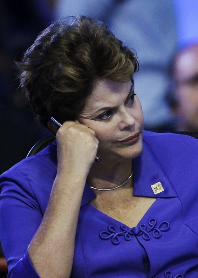 „Reuters“/„Scanpix“ nuotr./Brazilijos prezidentė Dilma Rousseff