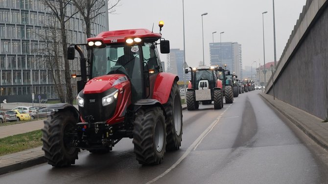 Audriaus Gavėno / 15min.lt nuotr./Žemdirbių protesto akcija Vilniuje