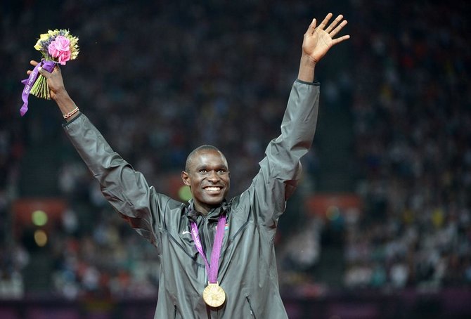 „Scanpix“ nuotr./Kenijos bėgikas Davidas Lekuta Rudisha iškovojo auksą 800 m bėgimo rungtyje