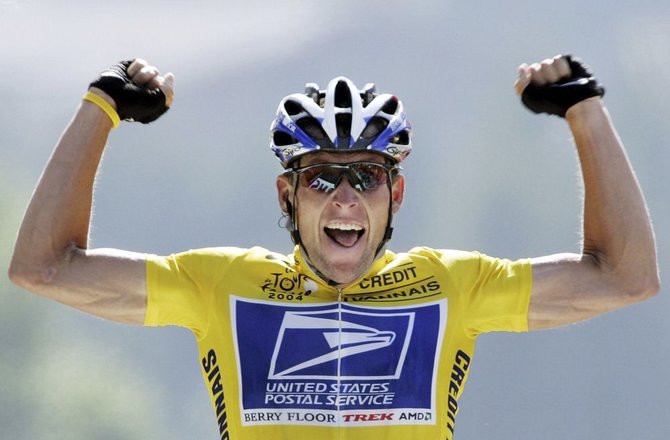 „Reuters“/„Scanpix“ nuotr./Lance'as Armstrongas „Tour de France“ varžybose (2004 m.)