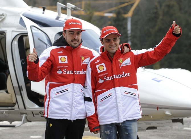 AFP/„Scanpix“ nuotr./Fernando Alonso ir Felipe Massa