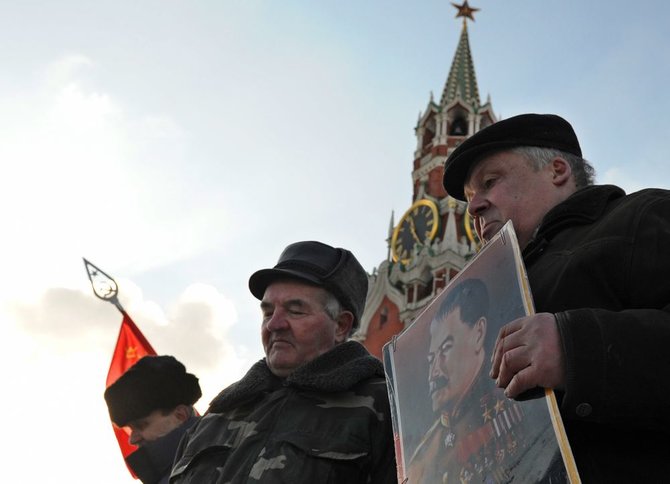 AFP/„Scanpix“ nuotr./Maskvoje minimios Josifo Stalino mirties metinės