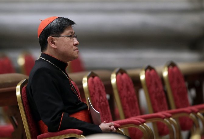 „Reuters“/„Scanpix“ nuotr./Filipinų kardinolas Luisas Antonio Tagle