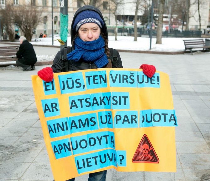 Vygintas Skaraitis/BFL nuotr./Protestas prieš skalūninių dujų paiešką Lietuvoje