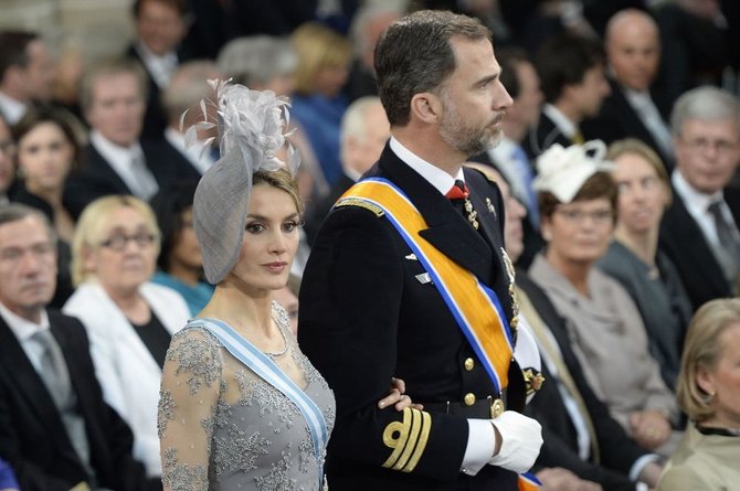 AFP/„Scanpix“ nuotr./Ispanijos princas  Felipe'as ir princesė Letizia