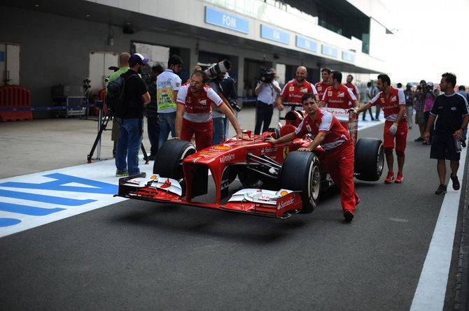 „Scanpix“LaPresse“ nuotr./Fernando Alonso bolidas „Scuderia Ferrari F138“