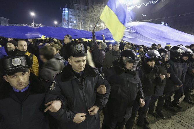 „Reuters“/„Scanpix“ nuotr./Protestas Donecke