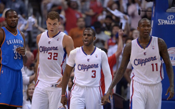 „Scnapix“/„USA Today Sports“ nuotr./Blake'as Griffinas, Chrisas Paulas ir Jamalas Crawfordas