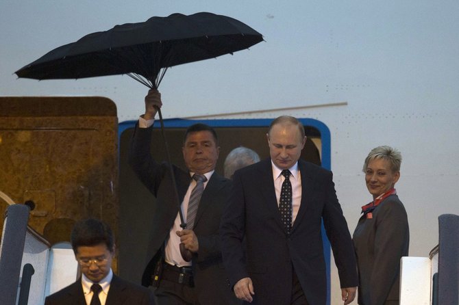 AFP/„Scanpix“ nuotr./Rusijos prezidentas Vladimiras Putinas Kinijoje