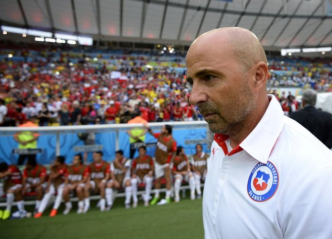 „Reuters“/„Scanpix“ nuotr./Čilės futbolo rinktinės treneris Jorge Sampaoli