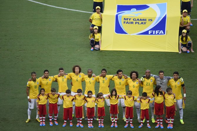 AFP/„Scanpix“ nuotr./Brazilijos futbolo rinktinė