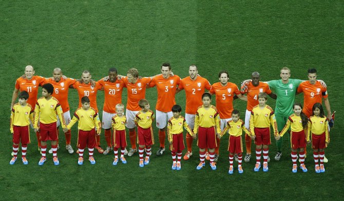 „Reuters“/„Scanpix“ nuotr./Nyderlandų futbolo rinktinė
