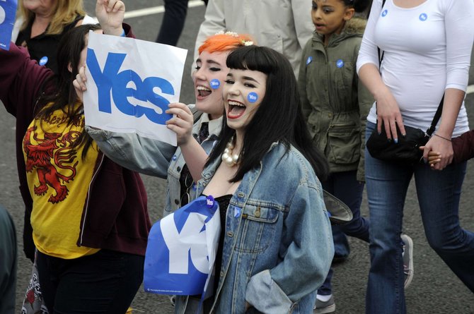 AFP/„Scanpix“ nuotr./Referendumas dėl Škotijos nepriklausomybės