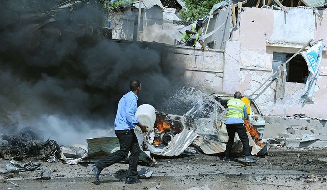 AFP/„Scanpix“ nuotr./Sprogimo padariniai Mogadiše 